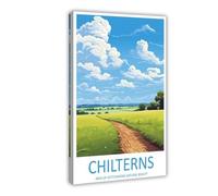IUOYTTU Chilterns Travel Art Chilterns Home Decor Canvas Poster Bedroom Decor Landscape Office Room Decor Gift 24x36inch(60x90cm)