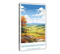 IUOYTTU Clwydian Range And Dee Valley Travel Art (2) Canvas Poster Bedroom Decor Landscape Office Room Decor Gift 24x36inch(60x90cm)