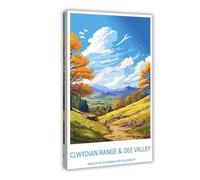 IUOYTTU Clwydian Range And Dee Valley Travel Art Canvas Poster Wall Art Decor Print Picture Paintings for Living Room Bedroom Decoration 20x30inch(50x75cm)