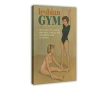 IUOYTTU Lesbian Gym Poster - Vintage Pulp Queer Art Canvas Poster Wall Art Decor Print Picture Paintings for Living Room Bedroom Decoration 12x18inch(30x45cm)