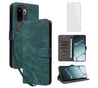 IUQXU for OnePlus 15R 5G Phone Wallet Case with Screen Protector [RFID Blocking] Leather Flip Card Slot Kickstand Women Men Mobile Phone Case for 1+15R One Plus 15R 15 R PlusOne OnePlus15R Green