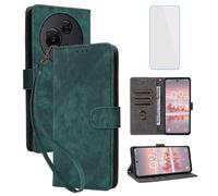 IUQXU for TCL 60 Nxtpaper Wallet Phone Case with Screen Protector [RFID Blocking] Leather Flip Card Holder Kickstand Women Men Cell Phone Case for TCL60 Nxtpaper T626K TCL 60Nxtpaper Green