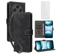 IUQXU for UMIDIGI G100 4G / G100A Wallet Phone Case with Screen Protector [RFID Blocking] Leather Card Holder Kickstand Women Men Cell Phone Case for UMI G100 A Black