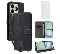 IUQXU for UMIDIGI G9x Wallet Phone Case with Screen Protector [RFID Blocking] Leather Flip Card Holder Kickstand Women Men Cell Phone Case for UMIDIGI G100x Note 100x Note100x 5G UMI G9 x Black