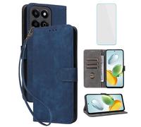IUQXU RFID Wallet Phone Case for Honor 200 Smart 5G/Honor X7C Blue