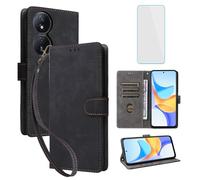 IUQXU RFID Wallet Phone Case for Honor X7B/Honor 90 Smart 5G Black