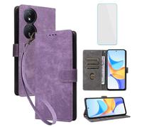 IUQXU RFID Wallet Phone Case for Honor X7B/Honor 90 Smart 5G Purple