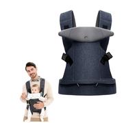 iuscacey Baby Carrier - Ergonomic, Cozy and Lightweight Carrier for 8-32lbs, Effortless to Put On, Ideal for Hands-Free Parenting, Enhanced Lumbar Support, for Infant to Toddler,Blue