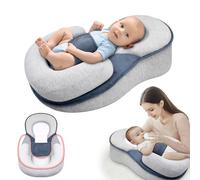 iuscacey Baby Lounger Pillow for Reflux - 15° Wedge Infant Lounger with Adjustable Safety Straps, Ergonomic Head Shaping, Soft Modal Cover (Large 25.6"x15.7"x11.8")