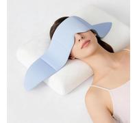 iuscacey Deep Sleep Weighted Eye Mask - Gravity Pressure Sleep Aid for Insomnia, Light Blocking Silk Mask, Stress Relief, Home/Office/Travel, Gift Box,blue