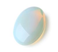IUSOT 1PC 2.4" Opal Healing Crystal Gemstone Oval Shape for Women Men, Polished Stones Reiki Spiritual Energy Crystals for Stress Relief, Balancing, Divination, Meditation, 0.7" Thick Palm Worry Stone