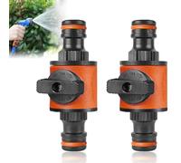 IUSOT 2 Pack for Hozelock Connectors, Quick-Release in-line Shut-Off Valve for Hose Pipe, Connector, for Hozelock Tap Fittings