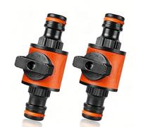 IUSOT 2 Pack Quick Release Garden Hose Connector, Quick Release in Line Shut Off Valve for Hose Pipe, Connector, for Hozelock Tap Fittings