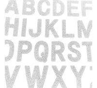 IUSOT 26 Pcs Rhinestone Letters Stickers A-Z, Glitter Self Adhesive Alphabet, Rhinestone Iron-On Patch, Pearl Bling Rhinestones Letter, Crystal Alphabet Stickers for Decor Clothes Bags DIY Craft