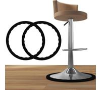 IUSOT 2pcs Bar Stool Leg Protectors Ring for 14.5" to 16.5" Round Base, Anti-Slip Bar Stool Silicone Cover, Perfect for Wooden Floors - No More Scratches or Noise