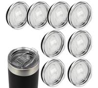IUSOT 8PCS 20oz Tumbler Replacement Lids, Travel Mug Covers with Sliding Silicone Tops, Spill Proof Tumbler Lid Cup Covers, Cup Lids