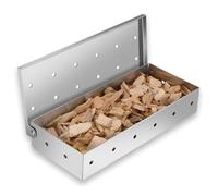 IUSOT BBQ Smoker Box, Stainless Steel Smoking Box for Gas, Electric and Charcoal Grills, Premium BBQ Accessories for Adding Smoky Flavor to Meat or Fish, Perfect for Outdoor Cooking with Wood Chips