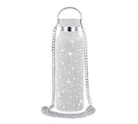 IUSOT Bling Diamond Water Bottle, 750ml Insulated Sparkly Stainless Steel Shiny Diamond Thermal Glitter Water Bottle for Women and Girls Gifts