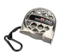 IUSOT Measure 5 Metre Nickel Plated Retractable Hollow Measuring Tape, High Precision Anti-cutting for Industrial and Home Use, Digital (5m 19mm)
