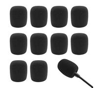 IUSOT Microphone Sponge Covers, Pack of 10, Protective Case for Small Microphones, Anti-Pop Protection, Noise Reduction, for Headset Microphones, Megaphones, Voice Recording