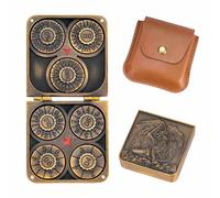 Iustidie 7-in-1 Foldable Spinner Metal DND Dice Set - Compact Elegant Design with D4, D6, D8, D10, D12, D20, D% for Dungeons & Dragons, TTRPG Gifts