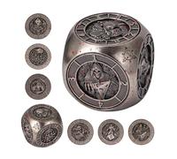 IUSTIDIE 7-in-1 Spinner Dice Set - Unique Metal D&D Dice Set with Goblin and Monster Designs for Dungeons & Dragons, TTRPG Gifts