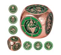 IUSTIDIE 7-in-1 Spinner Dice Set - Unique Metal D&D Dice Set with Goblin and Monster Designs for Dungeons & Dragons, TTRPG Gifts