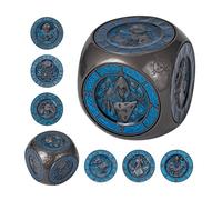IUSTIDIE 7-in-1 Spinner Dice Set - Unique Metal D&D Dice Set with Goblin and Monster Designs for Dungeons & Dragons, TTRPG Gifts