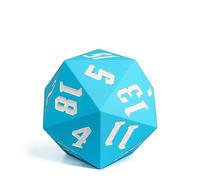 IUSTIDIE Silicone 55mm D20, Single 20 Sided Dice Giant D20 Large D20, Bright Colors, Soft & Comfortable Touch, Perfect Bouncer, for D&D RPG Bar Pub Club Party Classroom Games(Sky Blue)