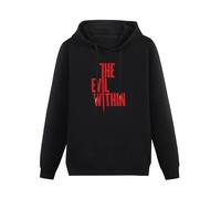 IUTffzr The Evil Within Mens Pullover Sweatshirts Fashion Casual Unisex Black Hoodies XL
