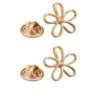 Iutymu 6 PCS Daisy Modesty Brooch, Gold & Silver Dainty Floral Lapel Accessory, Decorative Clip for Scarf, Bag and Cardigan