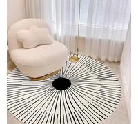 IUUUDDD Bedroom Circle Rugs Modern Minimalist 80cm 100cm 120cm 140cm 160cm 180cm 200cm Black Beige Rugs for Living Room Urban Outfitters Bedroom Rug Fluffy Carpet Rug