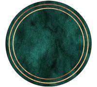 IUUUDDD Modern Minimalist Circle Rugs for Living Room Carpet Gold Emerald Green 80cm 100cm 120cm 140cm 160cm Large Small Carpets for Living Room Outdoor Bedroom Floor Mat