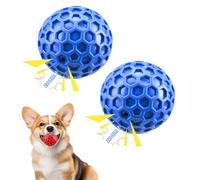 IUUWON 2PCS Indestructible Squeaky Dog Ball, Relieves Anxiety, Cleans Teeth, Interactive Chew Toy for Aggressive Chewers, Dog Toy for Large Breeds, Outdoor Waterproof (7cm)