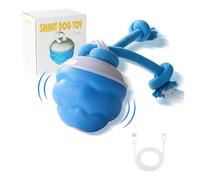 IUUWON Interactive Dog Toys, [Newly Upgraded] Interactive Dog Ball for Medium/Large Dogs, Automatic Moving Dogs Toy Wicked Ball for Boredom & Training, USB Rechargeable(Blue)