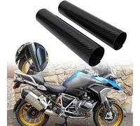 IUVWISN Motorcycle Front Fork Cover Guard Carbon Fiber Universal Front Suspension Fork Protector Dust Covers Fork Gaiters 190mm for ADV Pit Dirt Bike Motocross Enduro Street Bike