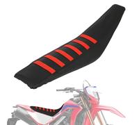 IUVWISN Motorcycle Seat Cover Striped Gripper Soft Seat Covers Universal for CRF110F CRF150F PW50 TTR50 TTR125 YZ85 YZ125 YZ250 KLX110 KLX230 SSR Apollo Dirt Pit Bike High Elastic Leather Red