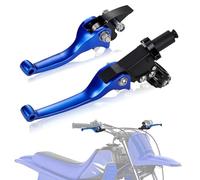 IUVWISN Pit Bike Brake Clutch Lever 1 Pair 7/8" 22mm Forged Aluminum Foldable Set for 50CC-150CC PW XTZ TT-R 50 90 110 125 140 150 cc Pit Dirt Bike ATV Mini Bike (Blue)