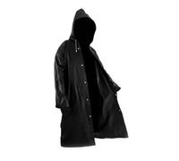 IUVYTA 1PCS Unisex Raincoat Thickened Waterproof Women Men Black Camping Waterproof Rainwear Suit for Camping