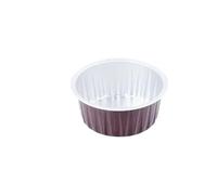 IUVYTA 50pcs 125Ml Muffin Cupcake Disposable Cake Baking Cups with Lids Aluminum Foil Creme Brulee Dessert Cups Kitchen Accessories(Brown)