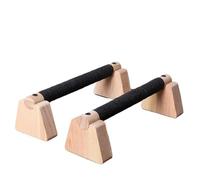 IUVYTA Parallettes Bars 1 Pair Calisthenics Fitness Push Up Bar Solid Wood Non-slip Triceps Stable Home Exercise Equipment(30cm)