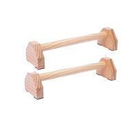 IUVYTA Parallettes Bars Fitness Push-ups Gymnasium Exercise Training Chest H-shaped Wooden Calisthenics Handstand Parallel Double Rod(40x11x14cm)