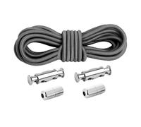 IUVYTA Shoe Lace Shoelaces Round Elastic Metal Lock Without Ties Sneakers Boots Shoelace Quick Laces for Shoes No Tie Shoe(Dark gray)