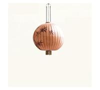 IUVYTA Traditional Lantern Painting Pendant Lamp Fabric Lampshade for Lights(C Pink-Dia60cm,Warm White)