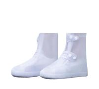 IUVYTA Waterproof Shoe Covers Anti-fouling Silicone Shoe Covers Waterproof Rain Boot Outdoor Reusable Thickened(White,37-39)