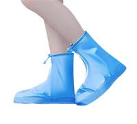 IUVYTA Waterproof Shoe Covers Rain Boot Covers Waterproof Reusable Shoe With Full-length Zipper For Men Women Slip For Outdoor For Ultimate(Blue,L)