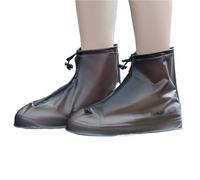 IUVYTA Waterproof Shoe Covers Silicone Zipper Waterproof Shoe Cover Unisex Shoes Protectors Rain Boots For Indoor Outdoor Rainy Reusable Non-slip(Coffee,3XL)