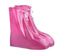IUVYTA Waterproof Shoe Covers Waterproof Shoe Cover Silicone Sport Rain Boot With Layer Non-slip Material Wear-resistant Thick Shoes Unisex(Rose red,S(35-36))