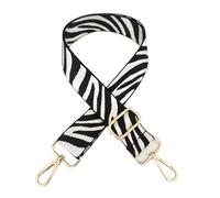 IUVYTA Zebra Pattern Shoulder Bag Strap Adjustable Women Crossbody Bag Strap Accessories for Handbags Replacement Wide Purse Strap Wide Shoulder Strap(White gold buckle)