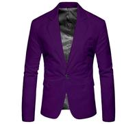 Iuyhau Men Black Suit Men's Casual Sports Coats Lightweight Suit Blazer Jackets One Button European and American V Neck Wedding Dress Slim Fit Suit
